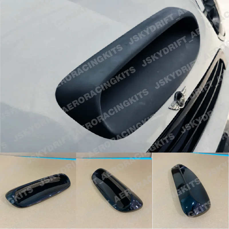

For Mini Cooper R53 Glossy Black Front Hood Scoop Bonnet Air Vent Duct Trim