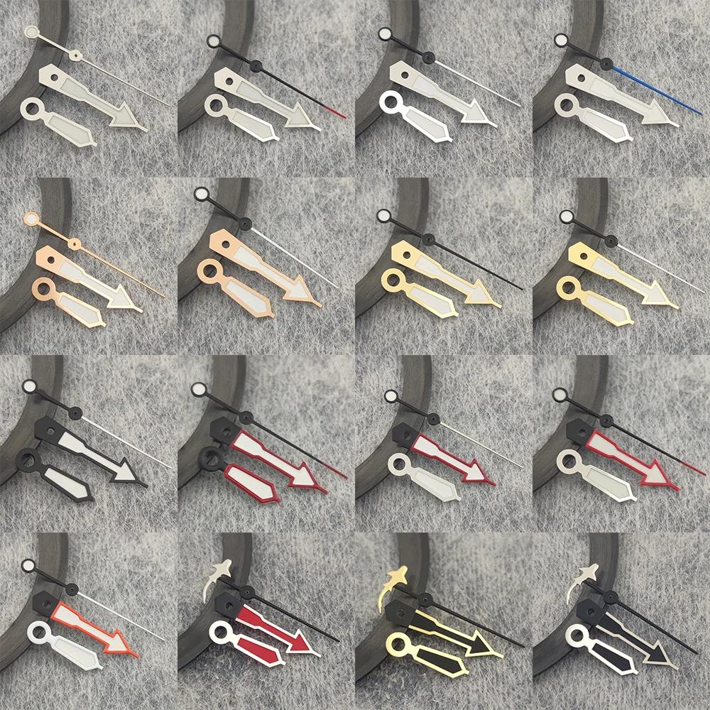 High Quality NH35 Hands Red Silver Gold Blue Purple Watch Hands Green Luminous For NH35/NH36/4R/7S Movement Watches Pointers