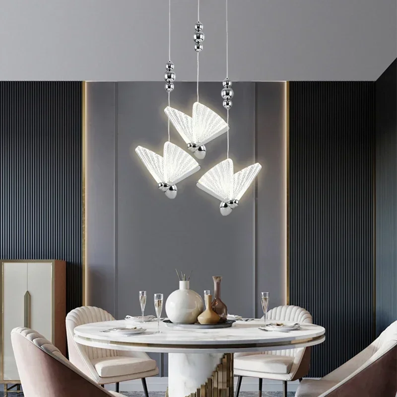 

Nordic minimalist modern light luxury creative living room dining room butterfly pendant light