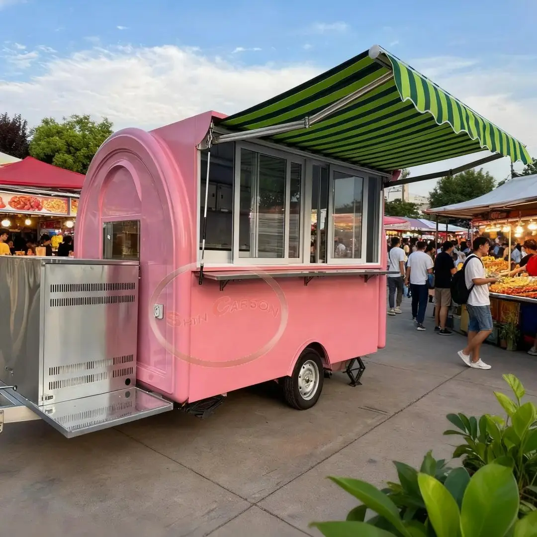 

New Mobile Food Trailers for Sale with Full Kitchen Equipment Global Export Ready Food Trucks for Catering Business