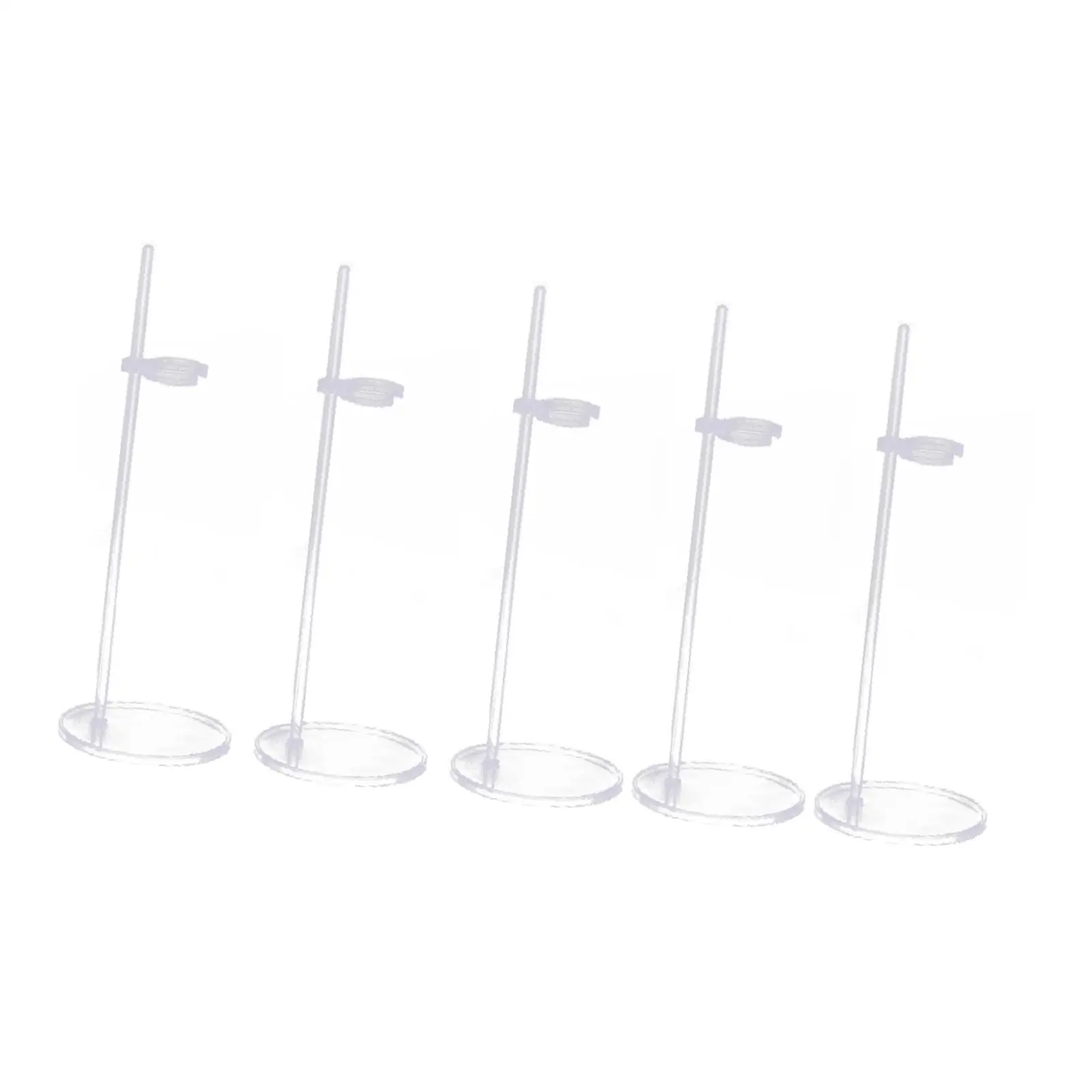 5 Stuks Pop Stands Display Houder Voor 11 Tot 13 Inch Hoge Poppen Accessoires Mini Transparant Pop Stand Display Ondersteuning