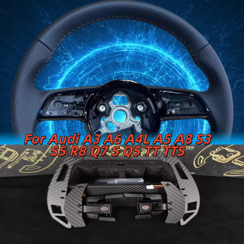 

Automotive Magnetic Carbon Fib Steering Wheel Paddle Shifters For Audi A3 A6 A4L A5 A8 S3 S5 R8 Q7 S Q5 TT TTS Car Accessories