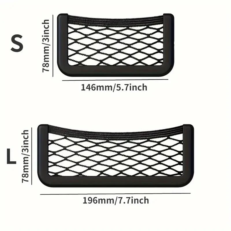 Auto Lagerung Tasche Netze Klebstoff Auto Sitz Organizer Tür Seite Net Tasche Multifunktions 15-20 cm Elastische Auto Styling lagerung Netze – Detail 2