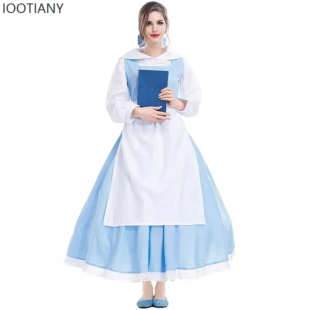 

CosplayWomen's Blue And White Anime Maid Costume Role Play Goddess Gentle And Elegant Costume Carnival Purim Party Outfit Women'