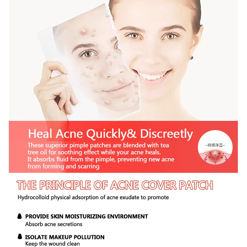 200 unids/set de pegatinas de acné de dibujos animados de colores mezclados, pegatinas circulares en forma de estrella en forma de corazón, herramientas para el cuidado de la piel y el maquillaje Facial