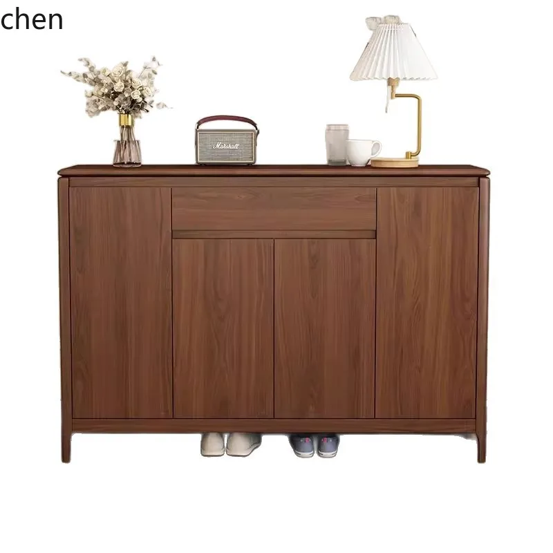 CZ  Shoe Cabinet for Home Entrance, Integrated Wall-Mounted Storage Cabinet, Indoor Entryway Solid Wood Frame