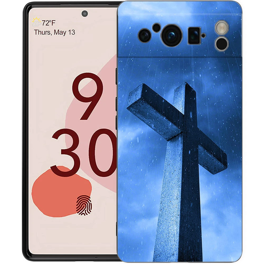 Faith Christian Religious Jesus Clear Phone Case for Google Pixel 8 7 6 7A 6A Pro 5G Shockproof Silicone Soft 9 8 Pro XL Shell