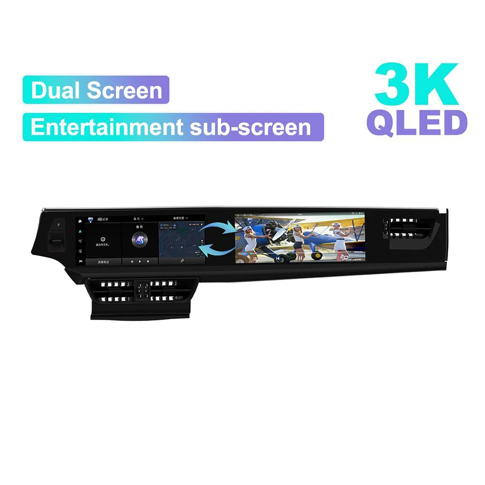 6+128G 12.3" Android Car Radio Stereo Interactive Dual Screen Multimedia Carplay Car Screen for Porsche Panamera 2010-2016
