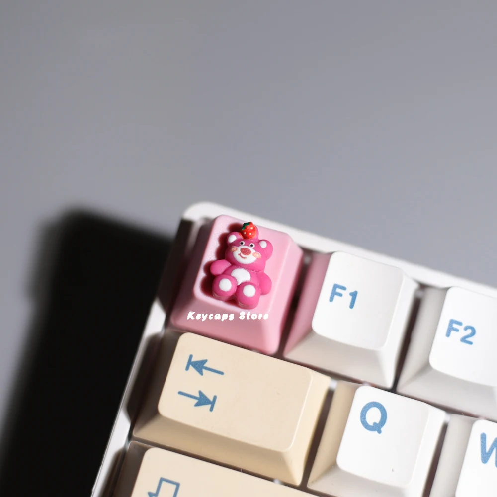 Teclado mecánico de dibujos animados de anime, PBT, chica hermosa, rosa, perfil OEM, personalizado, PBT