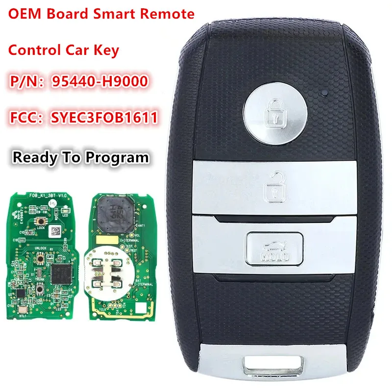 

KEYECU OEM Board Smart Remote Control Car Key Fob With 3 Buttons 433MHz 8A Chip for Kia Rio 2017 2018 95440-H9000 SYEC3FOB1611