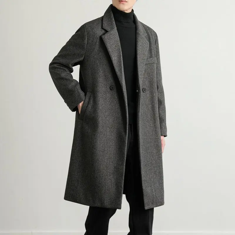 

Wool Blend Coat White Mans Turtleneck Roll Neck High Protection Warm Winter Cold Weather Rain Snow Ice Sleet Hail Wind Storm Ins