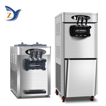 Machine à Crème Glacée en Acier Inoxydable, 18L par Heure, Verticale, existent, pour Bureau, Maison, Commerciale, Double Intervalles de Stockage