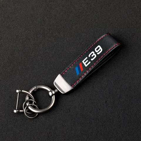 Luxury Leather Lanyard Keychain Car Key Ring Jewelry for Bmw  e39 e46 e60 e87 e90 with logo Car Accessories