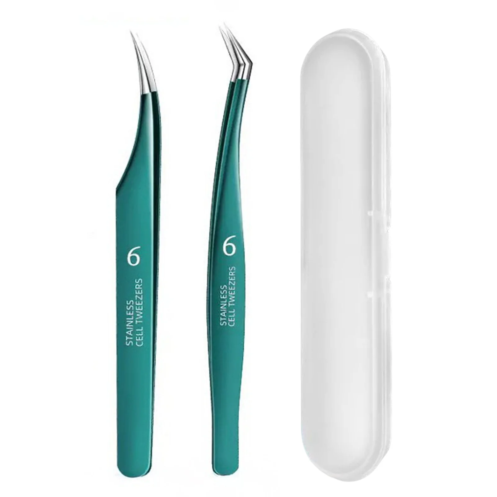 Valse wimperpincet Roestvrijstalen precisiepunt voor wimperverlenging en professionele make-uptool