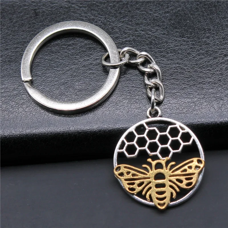 Fashion Jewelry Zinc Alloy Pendant Keychain Vintage Bee Nest Popular Gifts