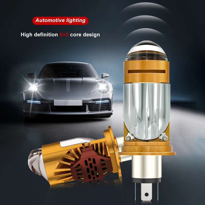 

H4 LED Headlights Canbus Mini Projector Lens Auto Motorcycle 9003/HB2 Hi/Lo Beam Turbo Fan LHD RHD 6000K Plug&Play Car Bulbs