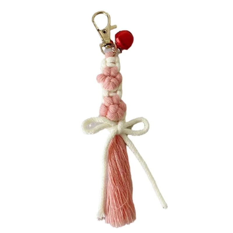 

Handwoven cute dog paw keychain bag pendant girl gift