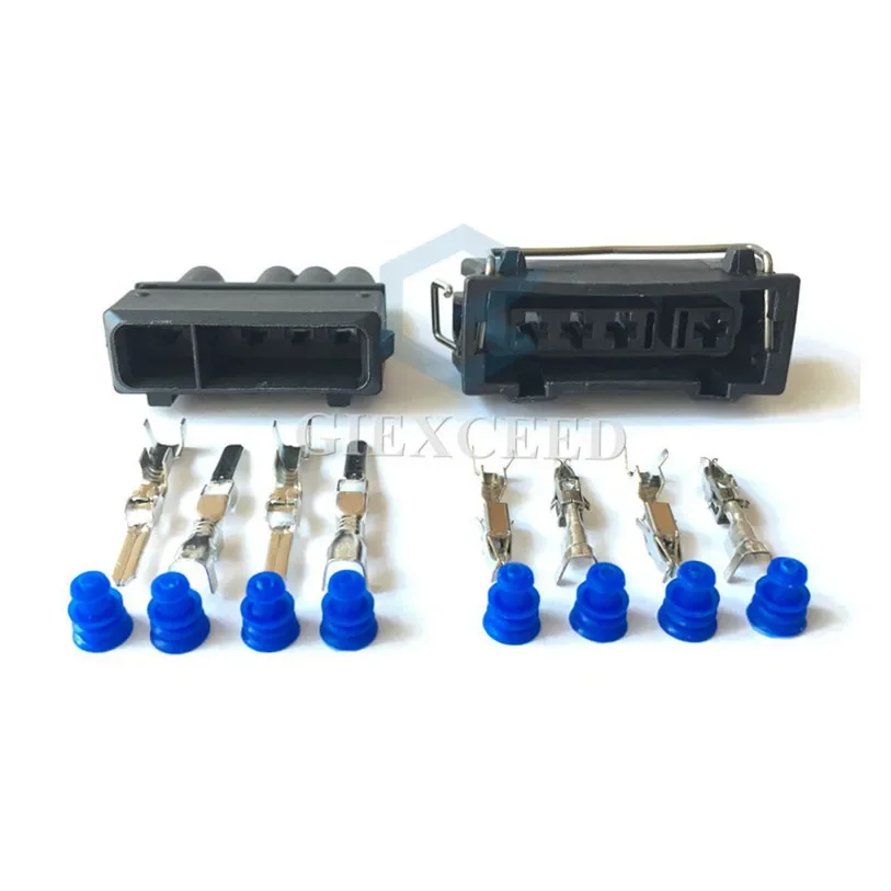 

2 комплекта 4-контактного разъема переменного тока в сборе 357 972 754 J/357 972 964 K Автомобильный разъем датчика кислорода 357972754J 357972964K для VW