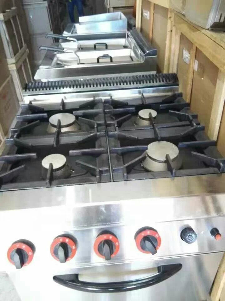 forCommercial heavy duty quality gas stoves 4 burners range stove with gas oven