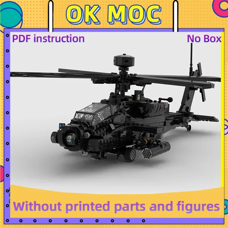 

Строительные блоки Moc, военная модель AH-64E Guardian, технические кирпичи, сделай сам, сборка, строительные игрушки для детей, праздничные подарки