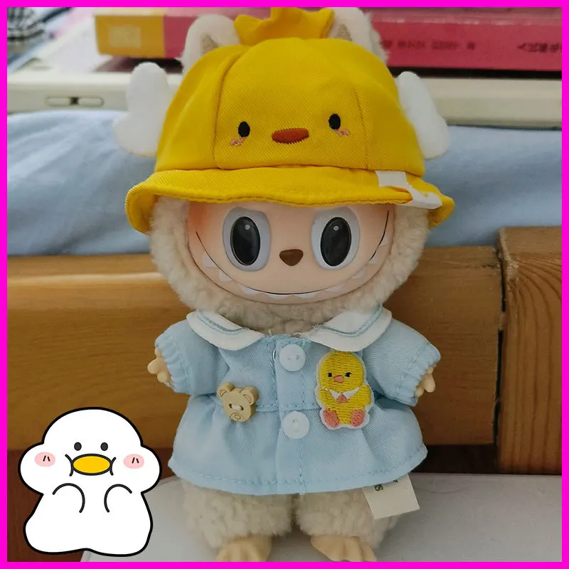 

For Labubu Only Skirt Hat 17 Cm Cute Mini Plush Doll Clothes Accessories Clothing Children'S Gifts Kawaii Doll Clothes Girl Toys