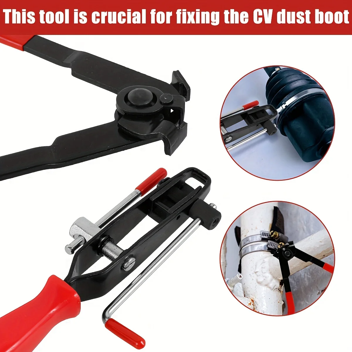 CV Joint Boot Clamp Pliers Set Heavy Duty Car Banding Tools Kit With Cutter Professional Ear Boot Tie Pliers