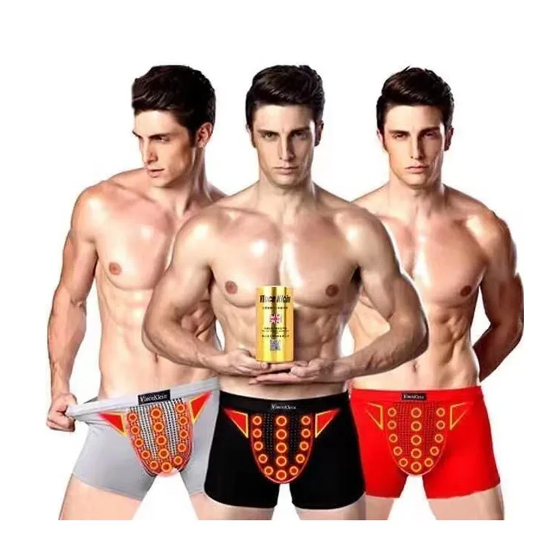 

Men Physiological Boxer Magnet Underwear Health Care Function Mesh Breathable Magnet Therapy Shorts Men's Boxers Energy Shorts