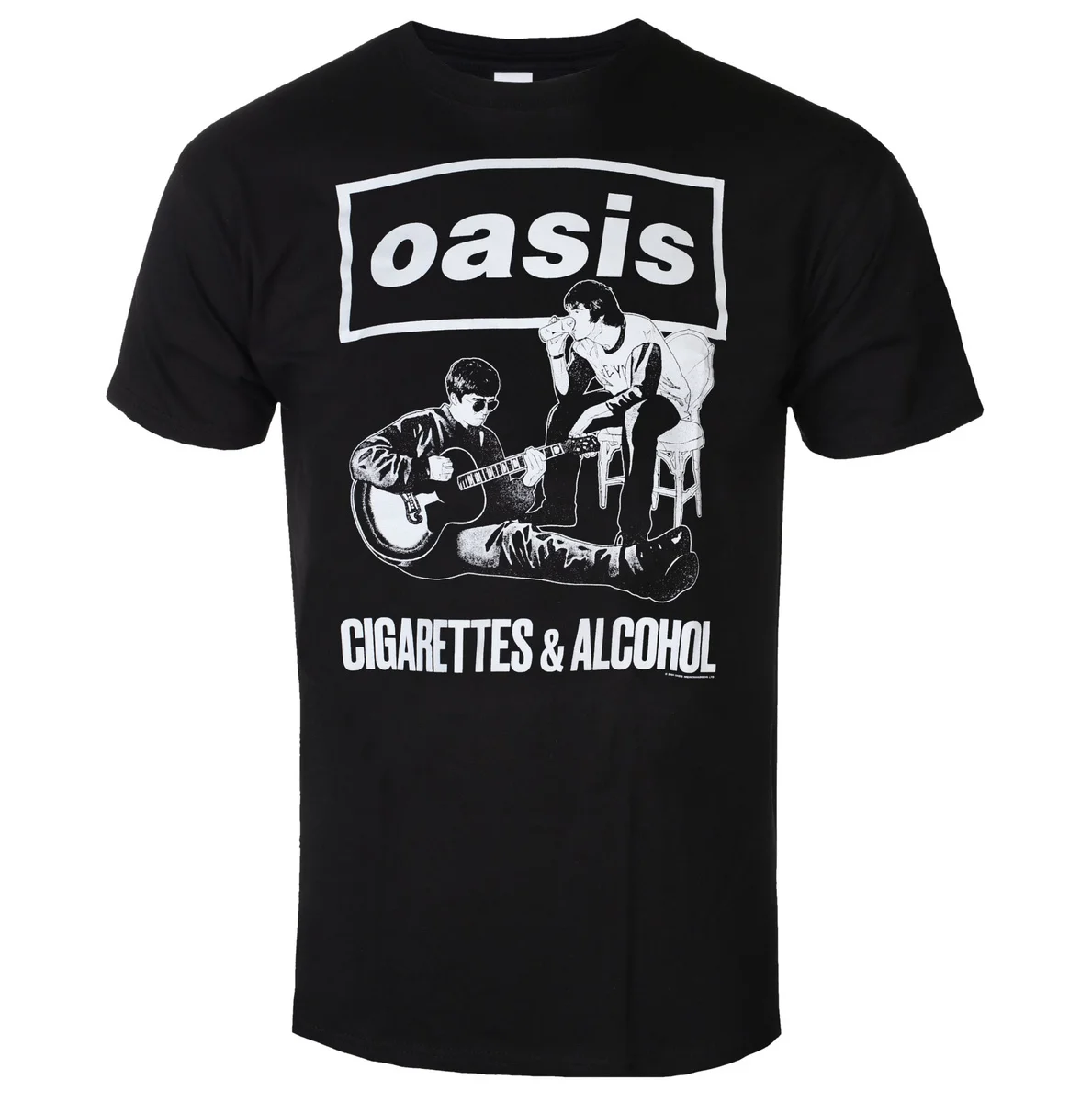 Neues Oasis Grafik-Baumwoll-Band-T-Shirt Unisex Sommer Kurzarm Modemarke Tee Luxus Lässige Vintage-T-Shirts – Detail 5