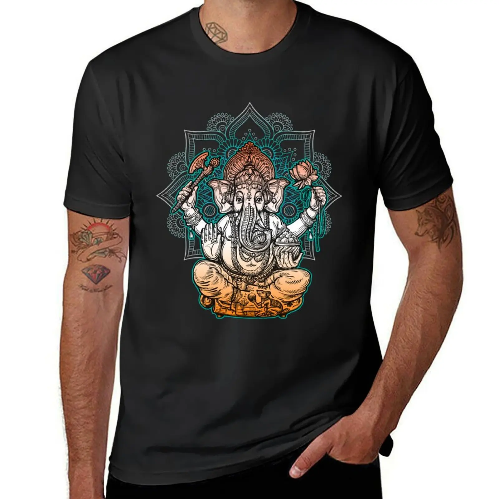 Ganesha - Hindu God T-Shirt vintage clothes blacks tees cute clothes Short sleeve tee men