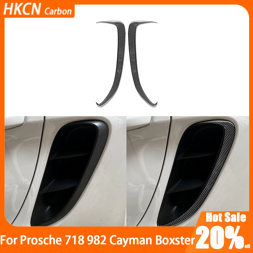 

Автомобильные аксессуары из углеродного волокна, боковые стороны кузова, вентиляционная панель, внутренняя крышка, накладка, модифицированная наклейка для Porsche 718 982 Cayman Boxster
