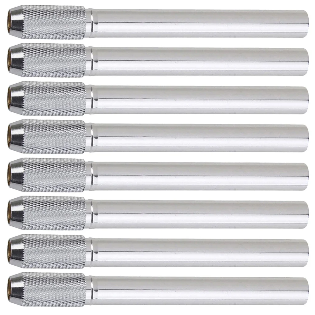 

8 Pcs Pens Extender Pens for Wax Sketch Artists Metal Lengthen Pen Lengthener Holder Office Write Crayon Extension