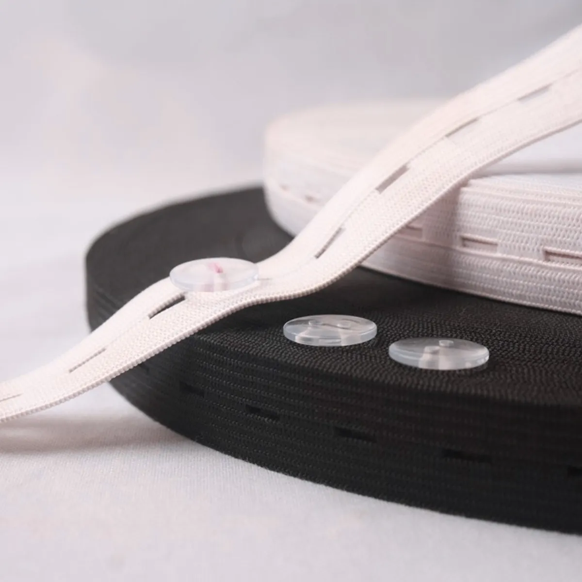 Pregnant Woman Adjustment Elastic Band White 2Cm Medium Thickness 30 Meter Roll Suitable Waistband Neckline Cuff Sewing Band