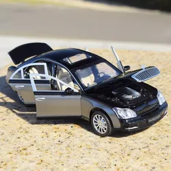 1/24 Scale Maybach 62S Car Model Toy Alloy Diecast Doors Opened Sound Light Pull Back Vehicle Models Toys Ornament Gift for Kids