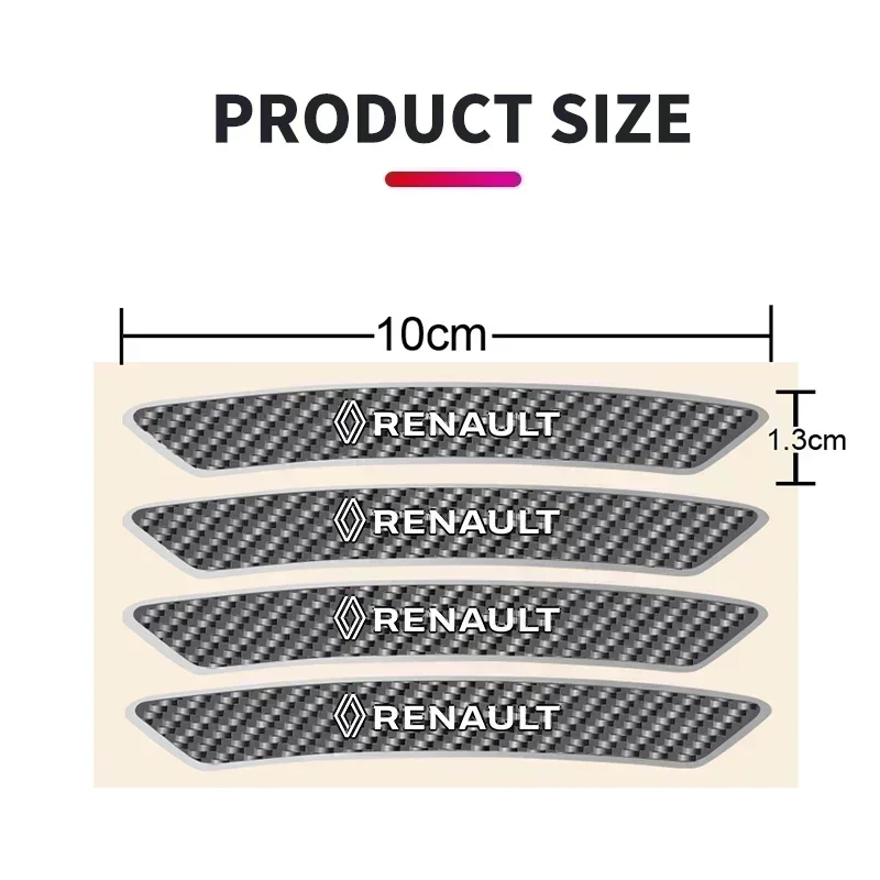 4Pcs Car Wheel Badge Sticker Emblem Decoration For Renault Captur Megane Clio Arkana Line Koleos Kwid Duster Kadjar Accessories view 6
