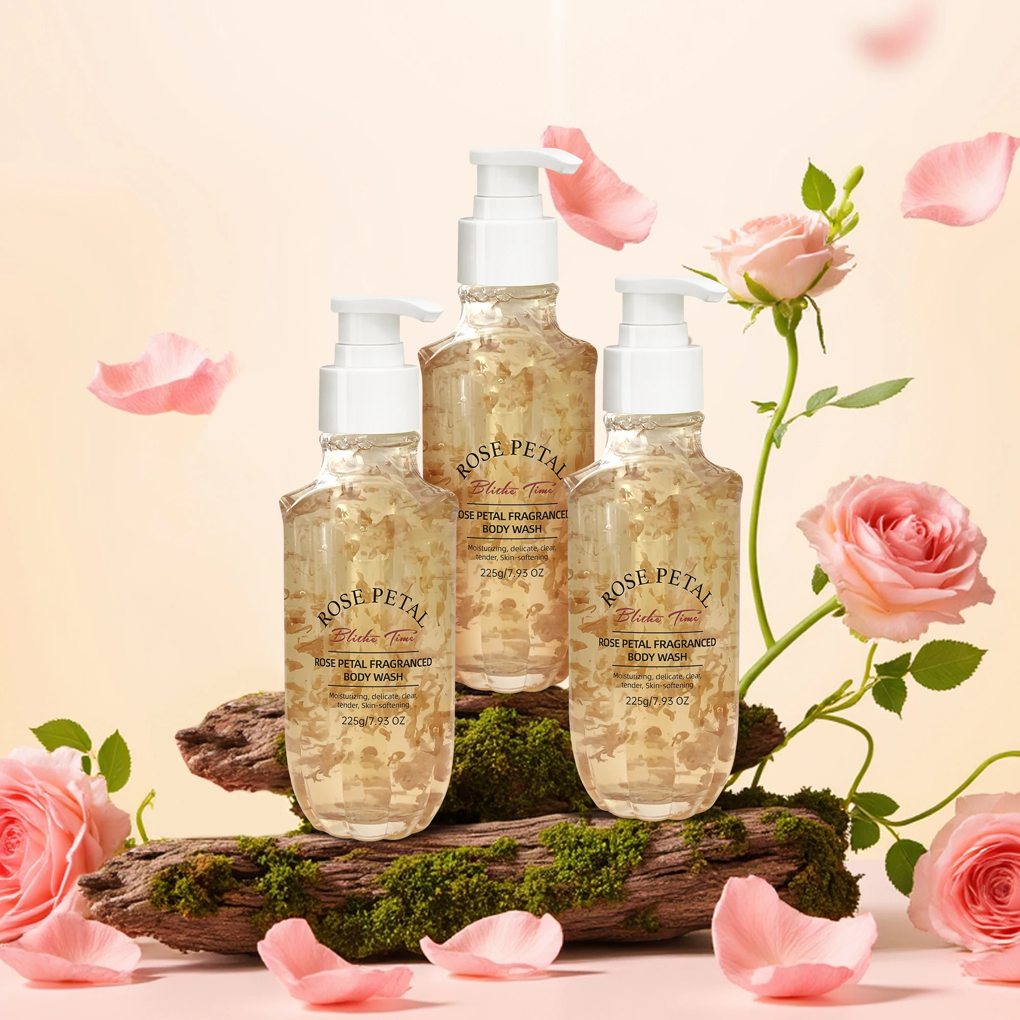 

Blithe Time 675g Rose Petal Fragrance Shower Gel Refresh Rich Foam Smoothing,Fade Pigmentation Long Moisturizing Lasting Aroma