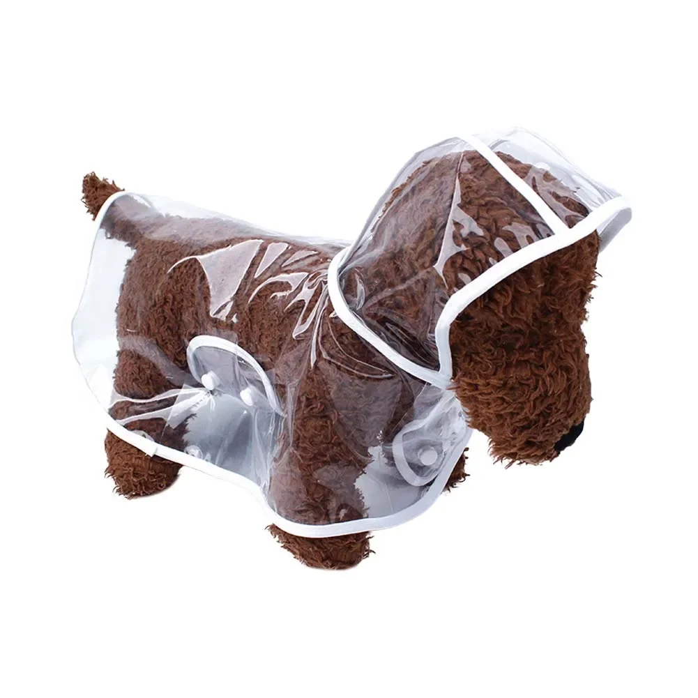 

1PC Waterproof Dog Coat Rain Jacket Pet Clothes Puppy Raincoat Transparent Hoody Clothing for Dogs