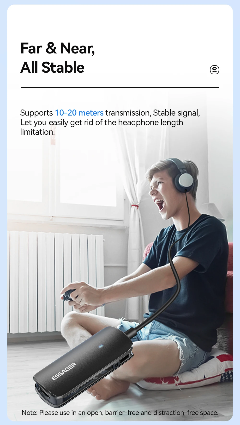 Essager Multifunktionaler Bluetooth 5.3-Adapter, 3,5-mm-Klinkenstecker, Aux-Wireless-Adapter, Stereo für Kopfhörer, Telefone, TV, Auto-Audio-Receiver – Detail 11