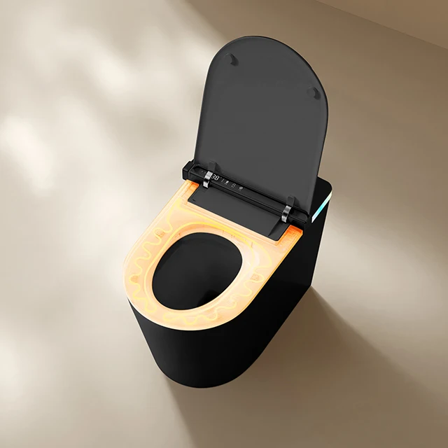 xx-S002 Best Intelligent Ceramic Toilet Nightlight Foot Sensor Flushing Voice Control Smart Seat Heating Bathroom Bowl Features* view 5