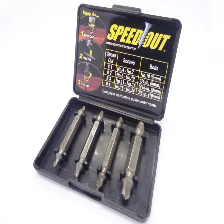 5 bag/package Speed Out Core Drill bit Damaged Screw Extractor Remover Drill For Removing Any Or Bolt (phillips, Flat, Hex)