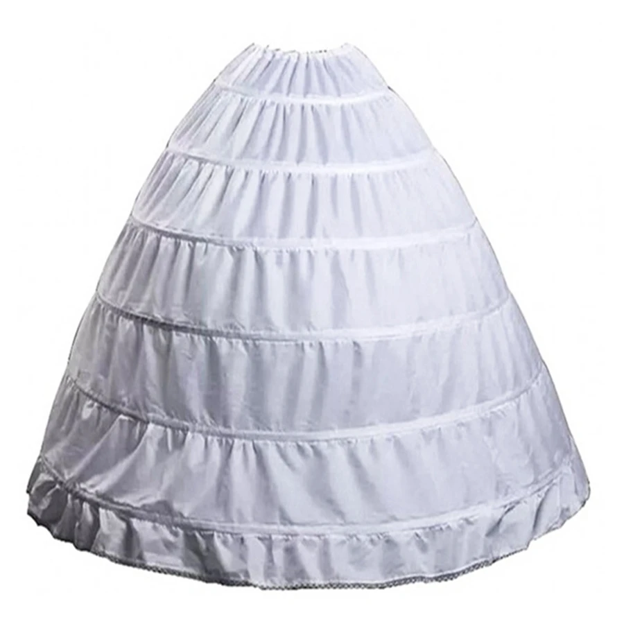 New Arrival White 6 Hoops wedding dress Petticoats Bride wedding accessories Boda velo de novia