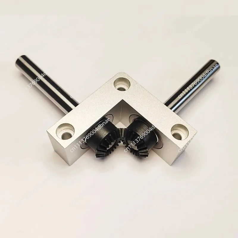 Small Right-Angle Gearbox - 90° 1:1 Bevel Gear Transmission Box, 8mm/10mm Shaft Size Optional