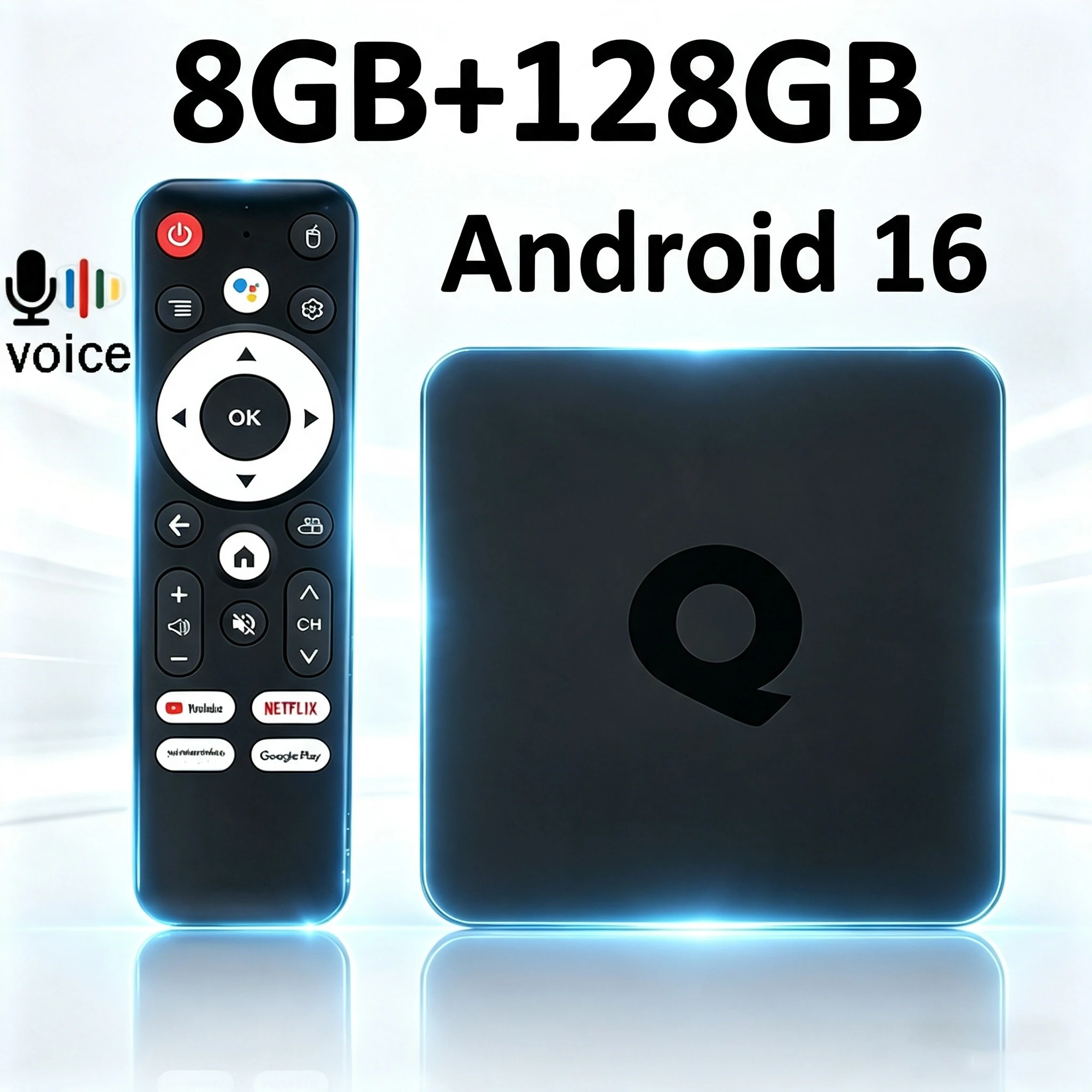 Android16 Smart TV Box Q1 Allwinner H313 unterstützt 2,4G & 5G Dual Wifi 8K 64G 128G Rom Google Media Player TV Box Voice Set Top Box