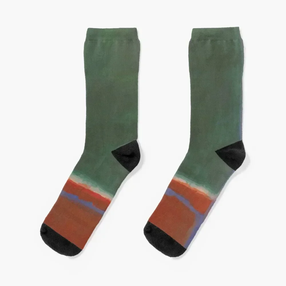 

Mark Rothko | Green and Maroon Socks Run cotton winter gifts Socks Men's Women's