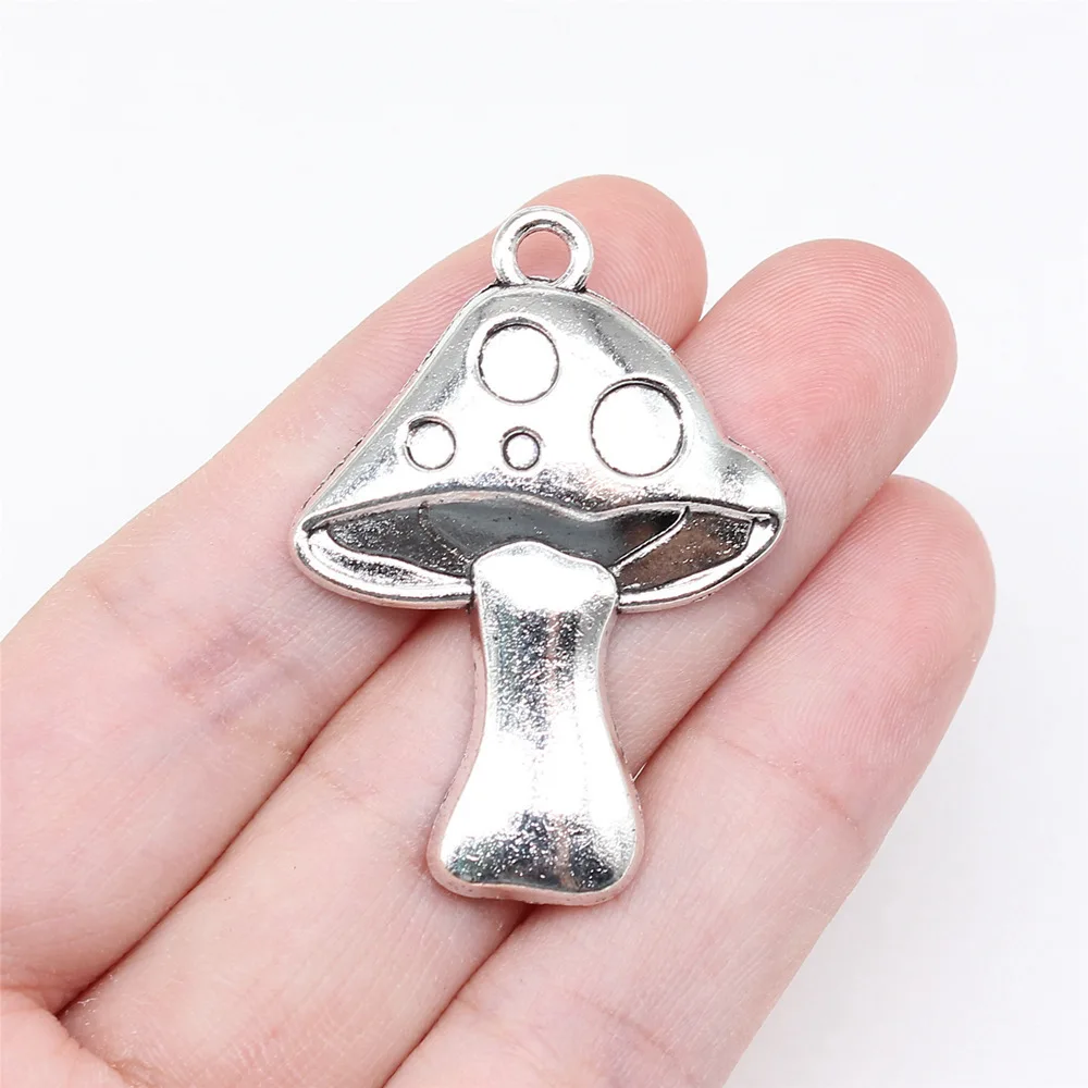 Charms Jewelry Making Accessories Zinc Alloy Mushroom For Handmade Craft Bracelet Necklace