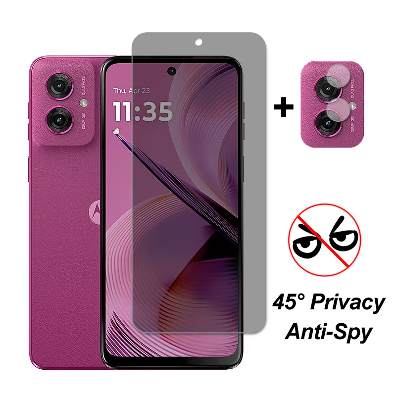 

Для Motorola Moto G55 стеклянная защитная пленка для экрана на Moto G55 конфиденциальность закаленное стекло защитная пленка для объектива камеры телефона для Moto G55