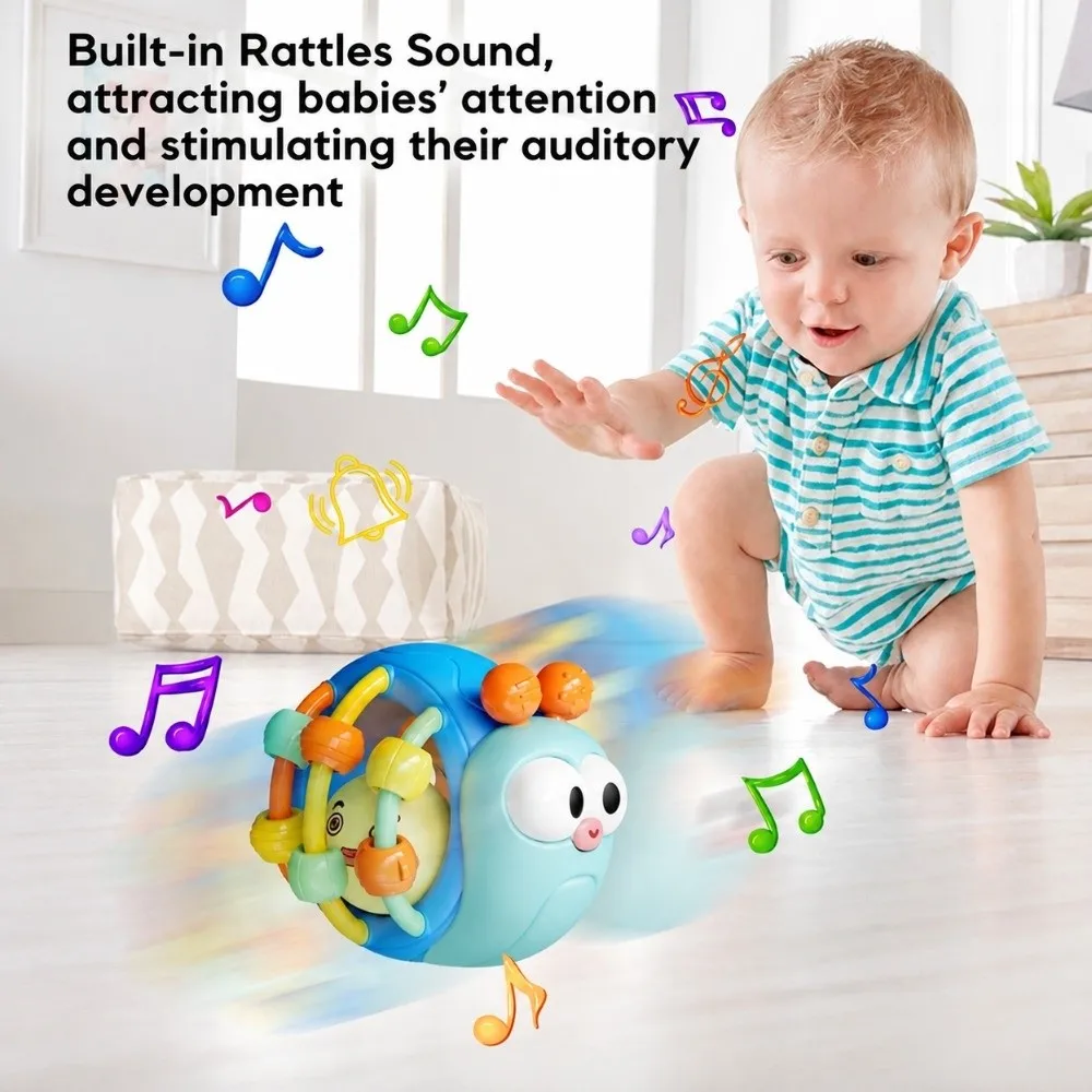 New Soft Rattle Ball Hand-Held Snail Elephant Hand Grasp Ball Activity Touch Sensory Crawling For 0-12 Months
