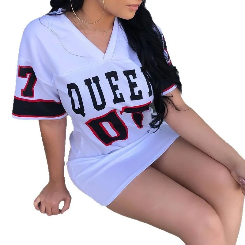 T-shirt décontracté Hip Hop pour femmes, dr ort Sve, saison d'été, jupe aérienne en tissu, taille moyenne, autre matériau