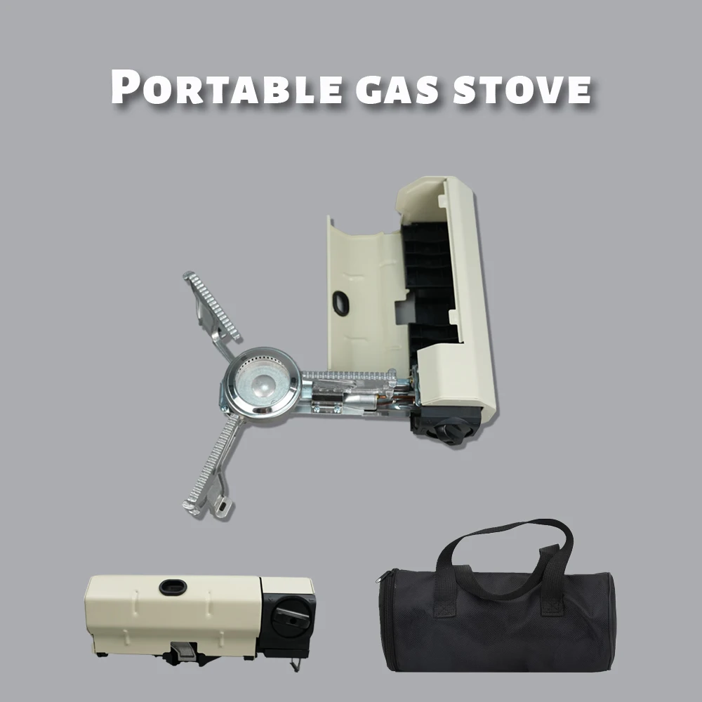 

Foldable camping stove portable stove with storage bag, camp gas stove, for picnic, backpacking hiking, adventure, home travel