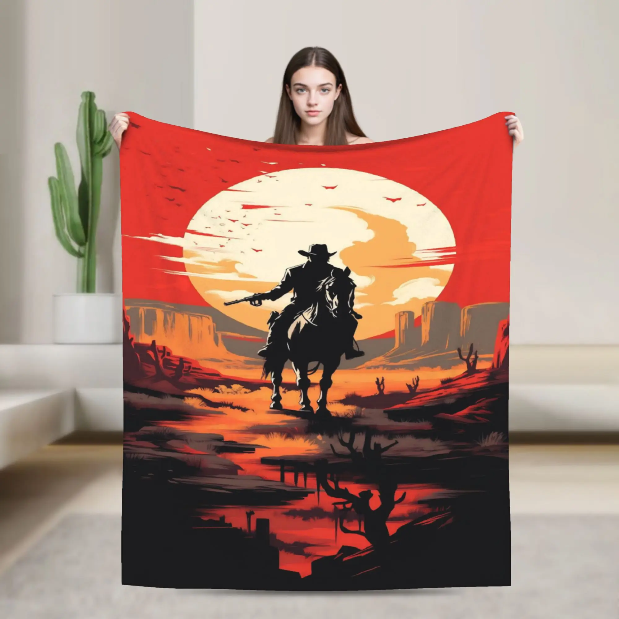 Cozy Arthurs Morgans Blanket Accessories Sofa Decorative  Throw Blankets Lightweight Flannel for Couch
