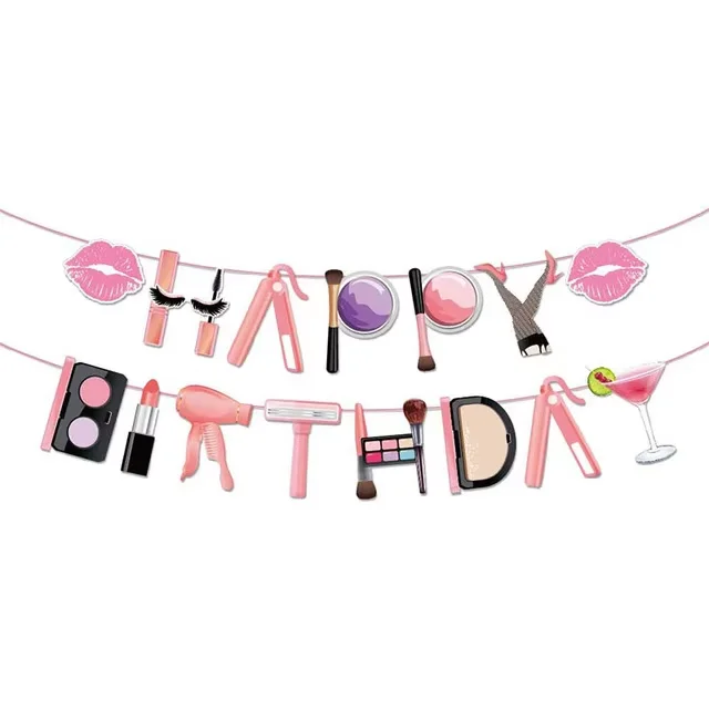 Spa Make-up Geburtstagsparty-Zubehör Kosmetik Mädchen-Geschenke Tischgeschirr Teller Becher Luftballons für Mädchen-Geburtstagsfeier Hochzeitsdekoration – Detail 10
